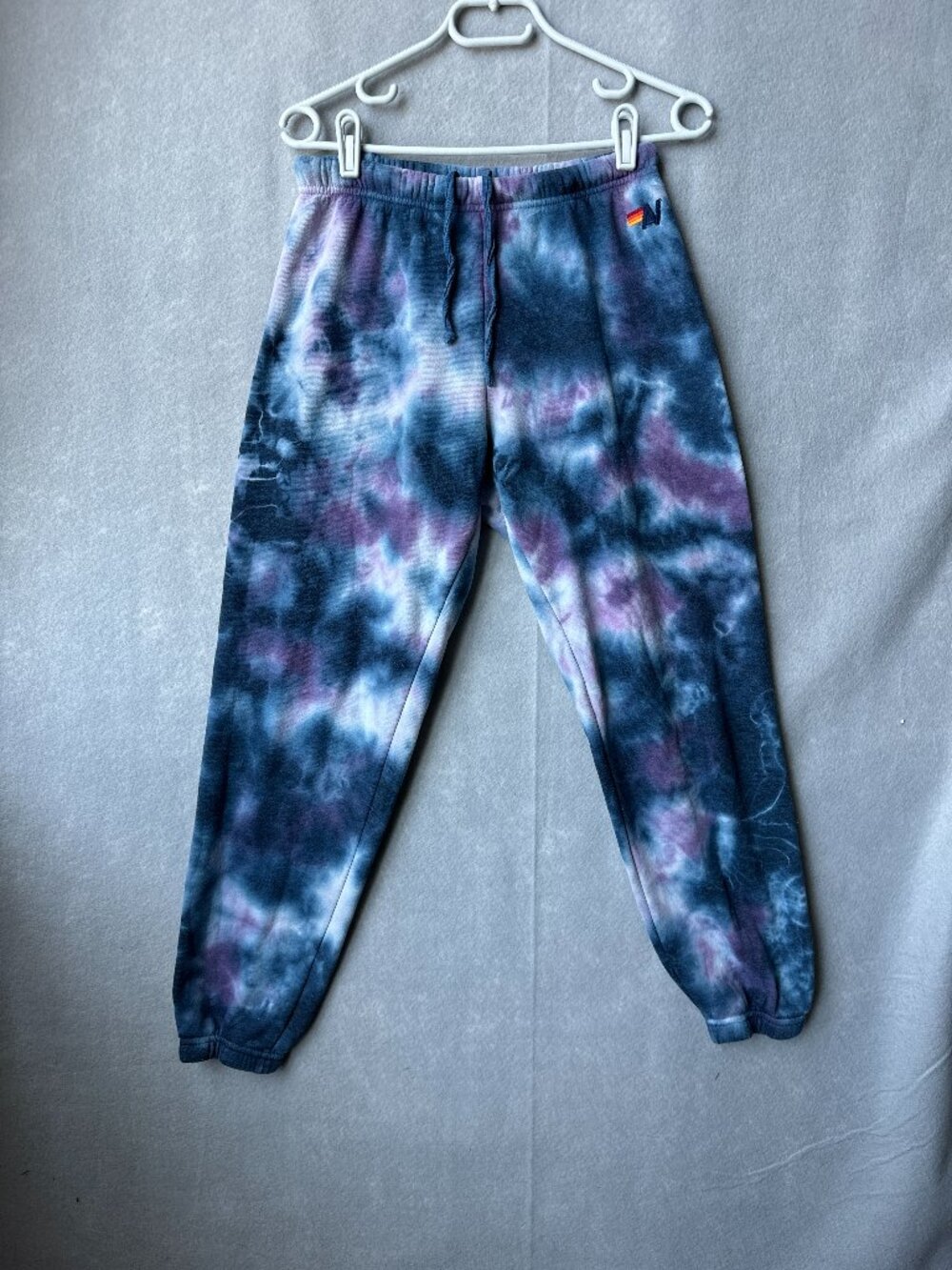 Aviator Nation Tie Dye Sweatpants Joggers Womens Medium Blue Purple